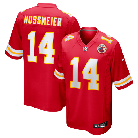 Garrett Nussmeier Kansas City Chiefs Game Jersey - Red