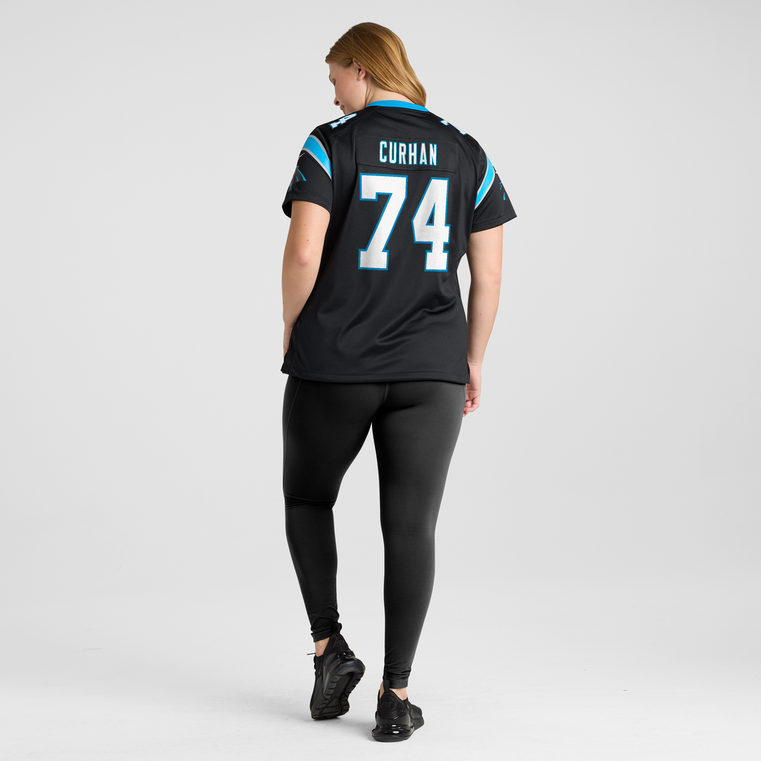 Jake Curhan Carolina Panthers Women's Team Game Jersey - Black