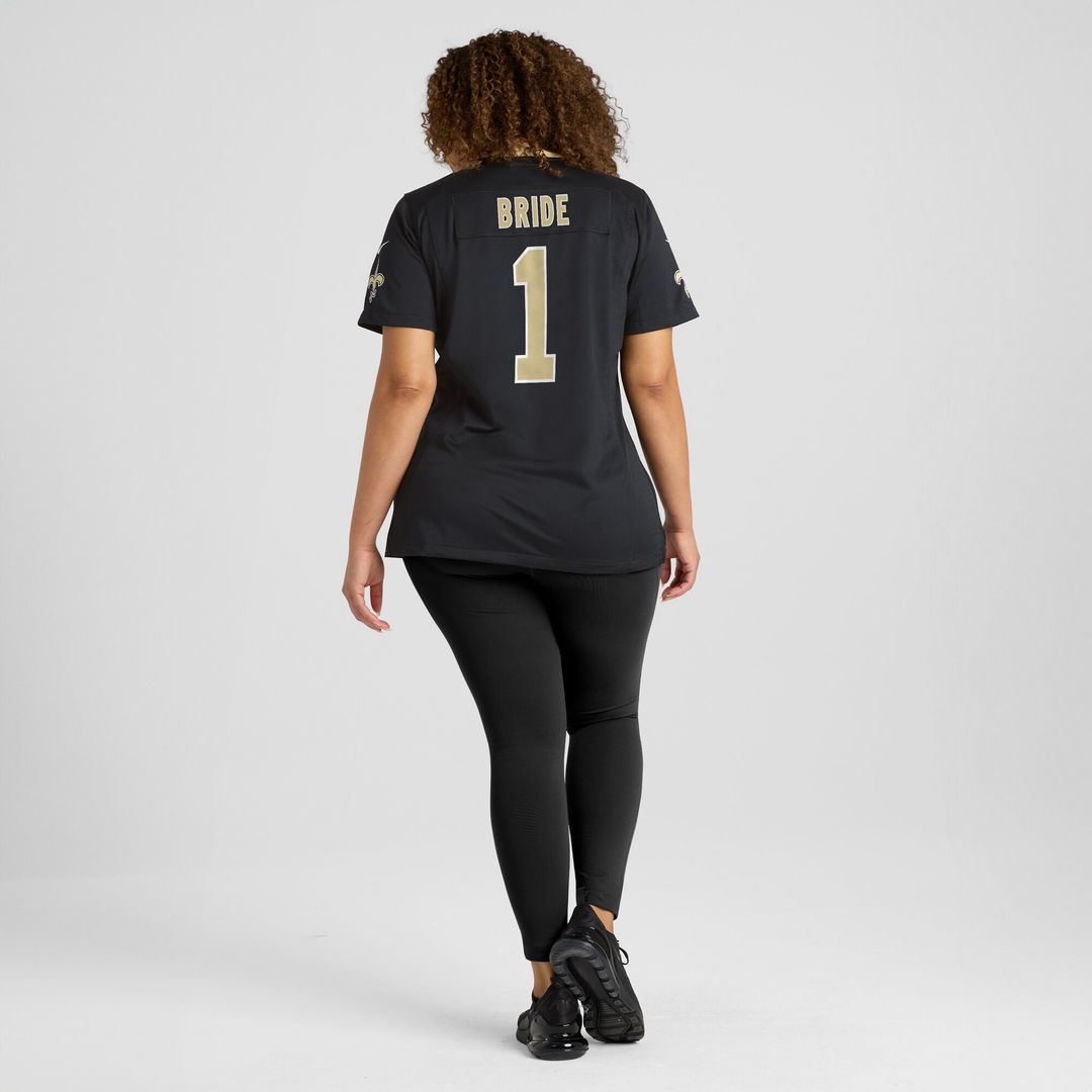 Number 1 Bride New Orleans Saints Women's Game Jersey - Black