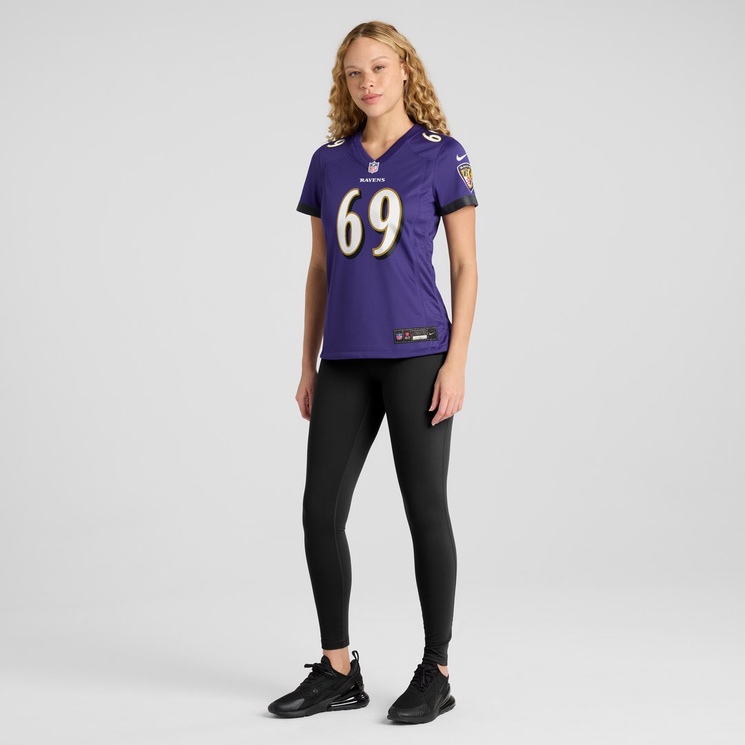 Josh Tupou Baltimore Ravens Women's Team Game Jersey - Purple
