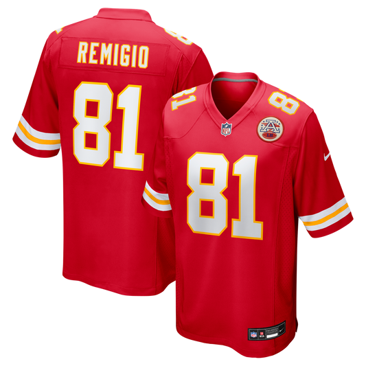 Nikko Remigio Kansas City Chiefs Team Game Jersey - Red