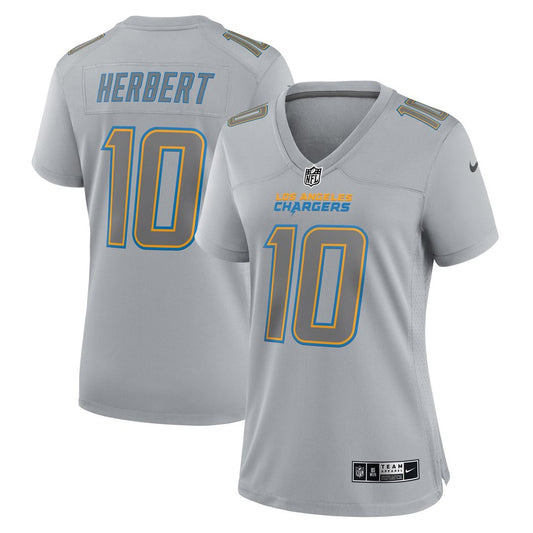 Justin Herbert Los Angeles Chargers Women's Atmosphere Fashion Game Jersey - Gray