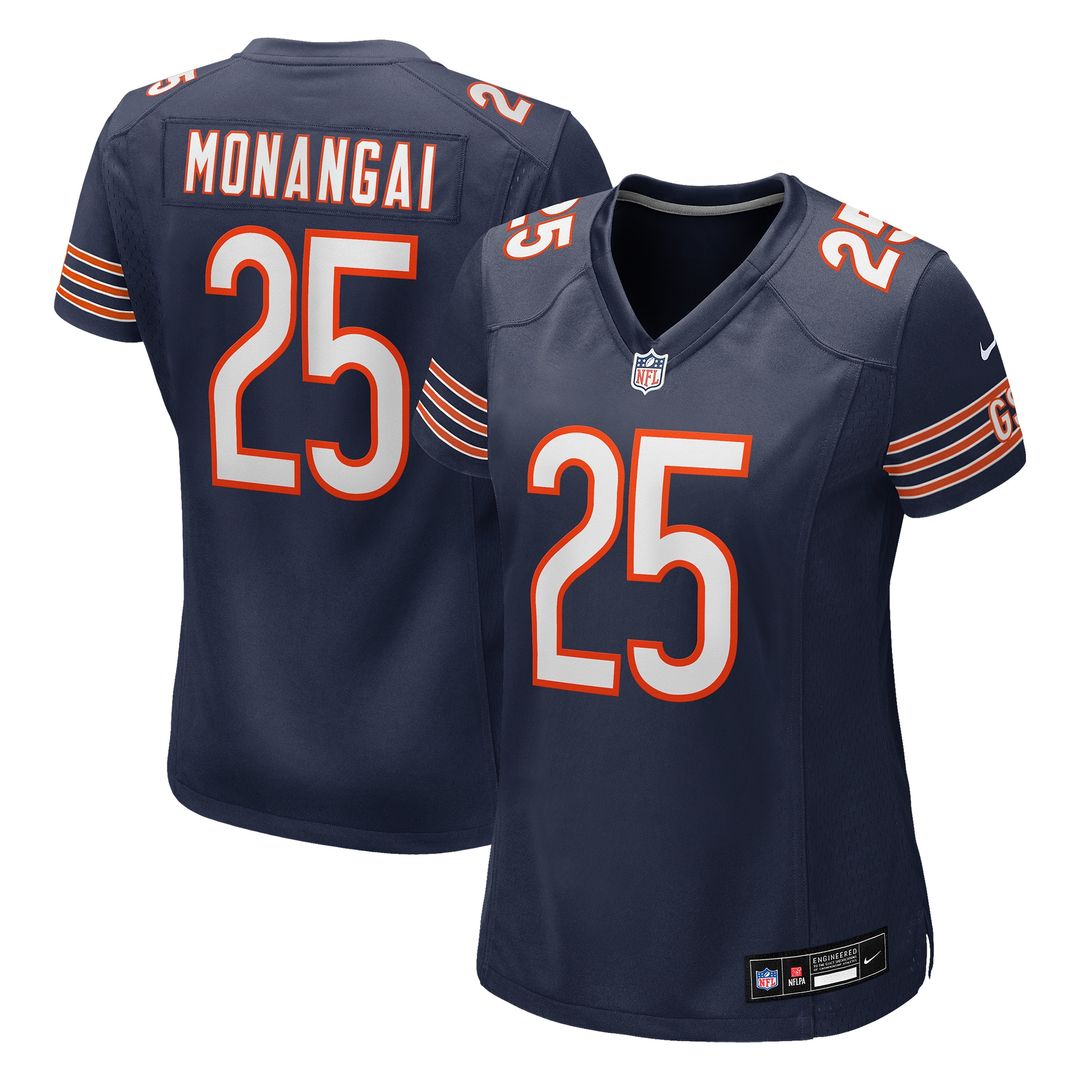 Kyle Monangai Chicago Bears Women's Team Game Jersey - Navy