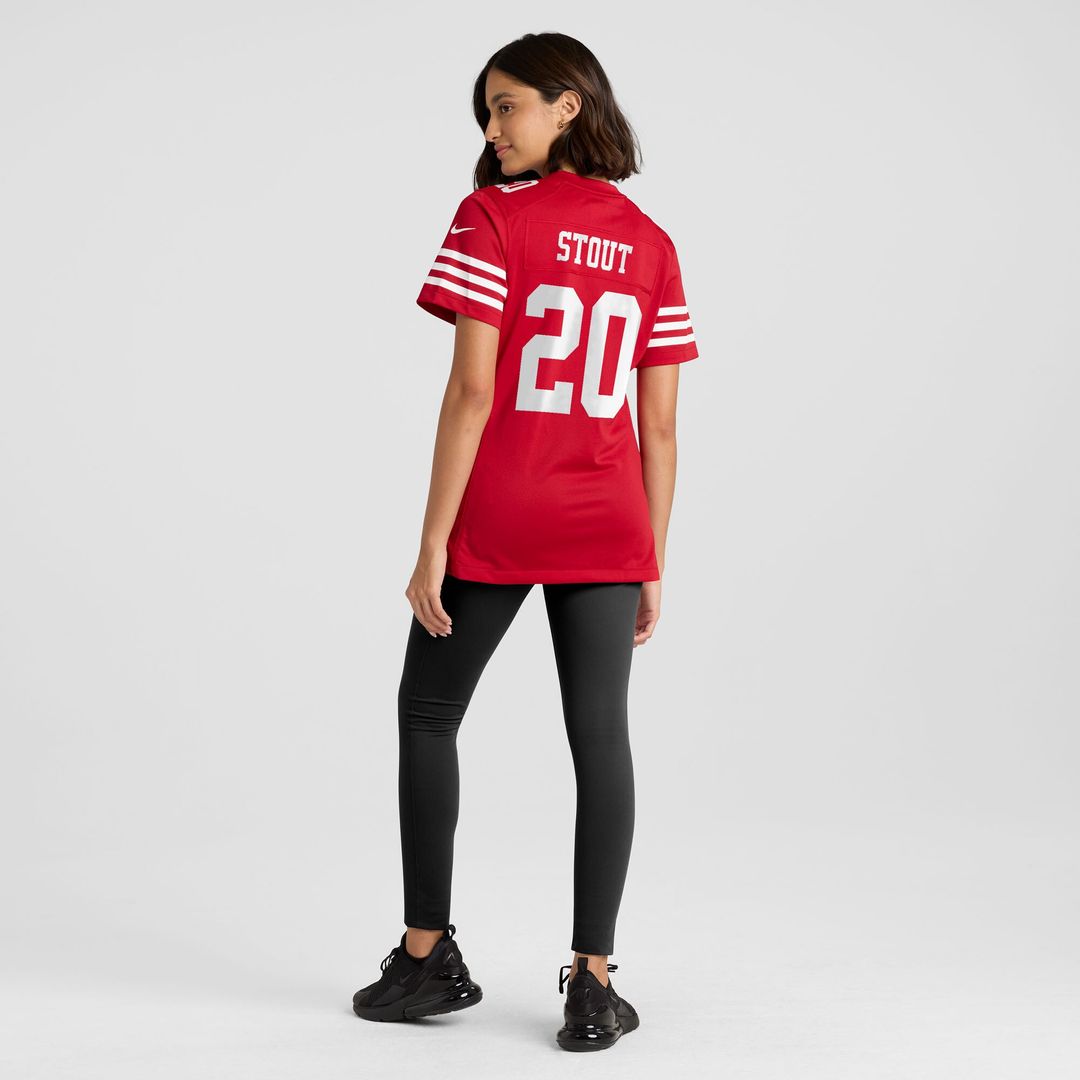 Upton Stout San Francisco 49ers Women's Team Game Jersey - Scarlet