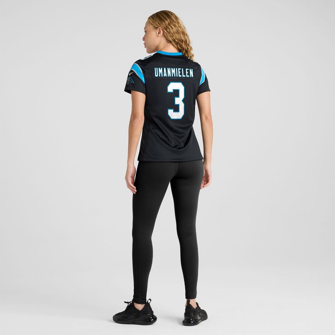 Princely Umanmielen Carolina Panthers Women's Team Game Jersey - Black