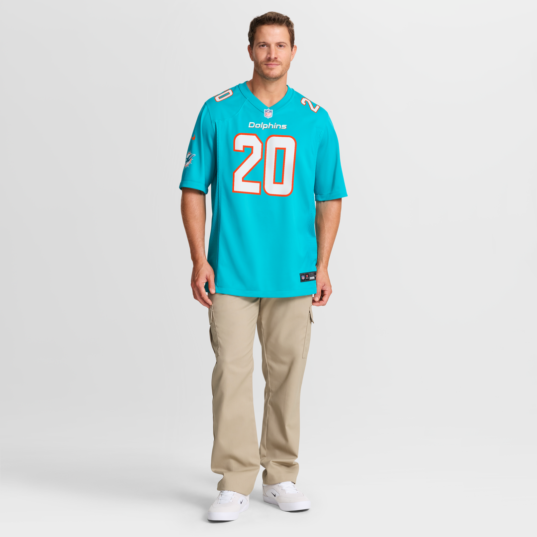 Jordyn Brooks Miami Dolphins Game Jersey - Aqua