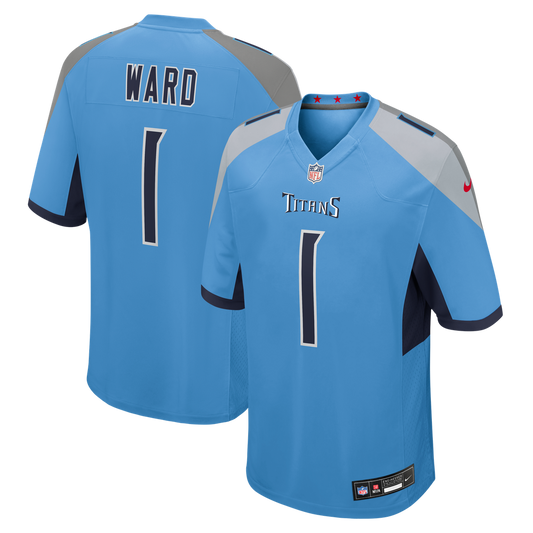 Cameron Ward Tennessee Titans Team Game Jersey - Light Blue