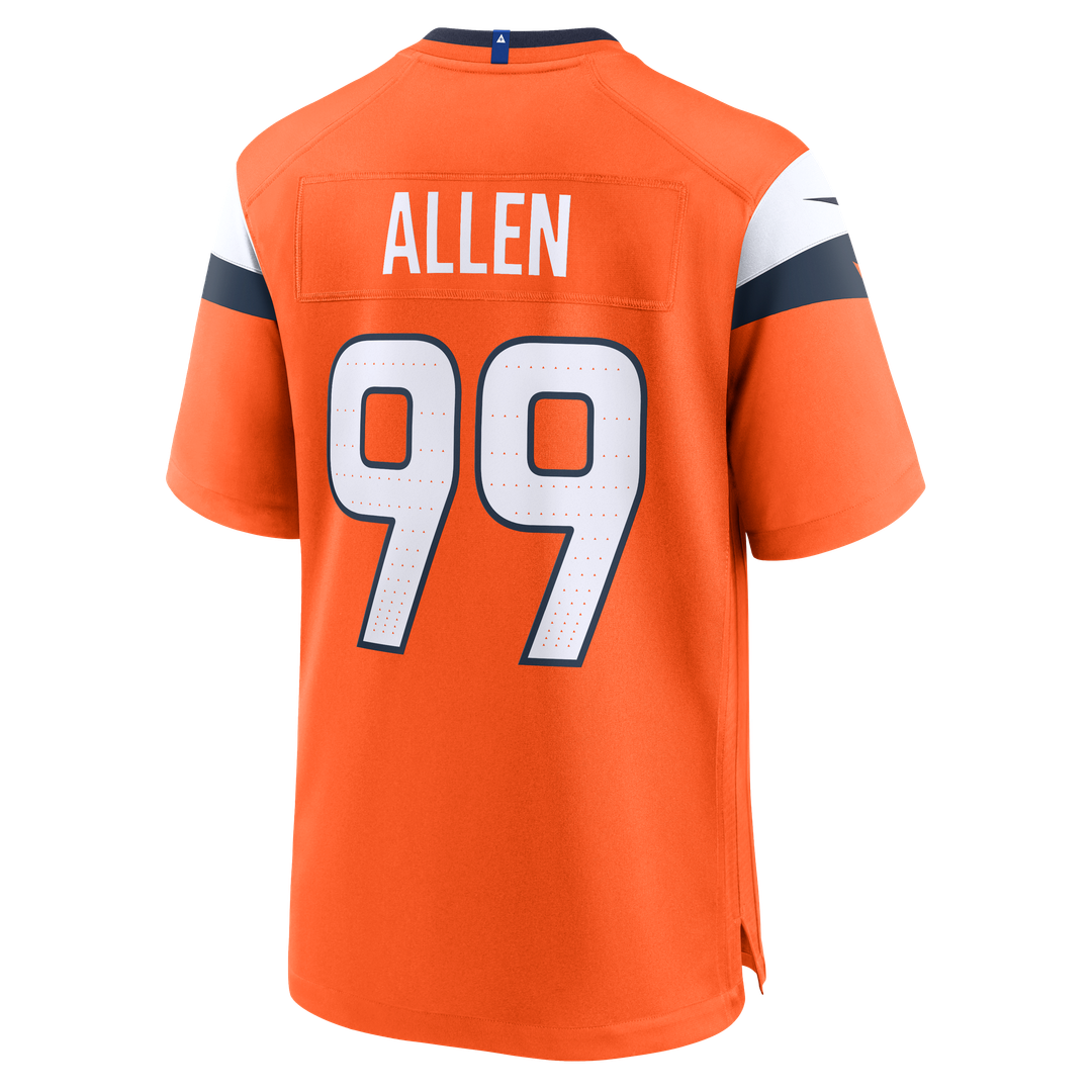 Zach Allen Denver Broncos Team Game Jersey - Orange