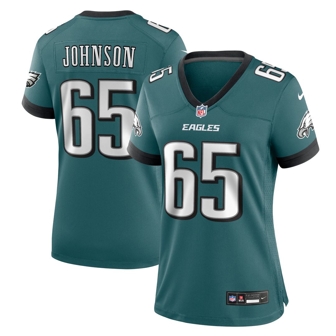 Lane Johnson Philadelphia Eagles Women's Team Game Jersey - Midnight Green