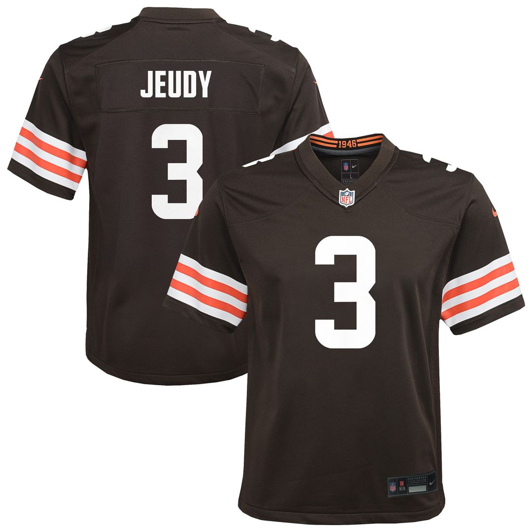 Jerry Jeudy Cleveland Browns Youth Team Game Jersey - Brown