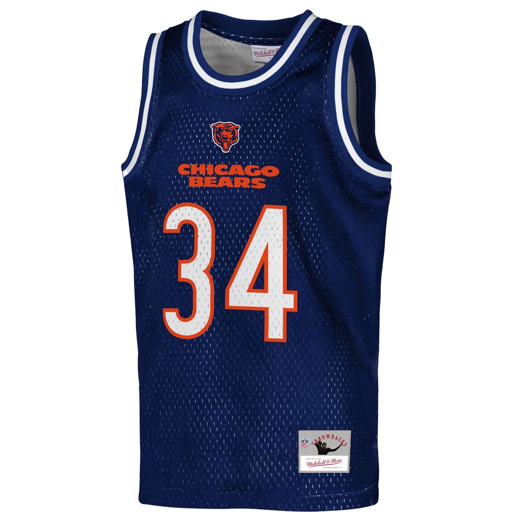 Walter Payton Chicago Bears Mitchell & Ness Youth Retired Player Basketball Fashion Jersey - Navy