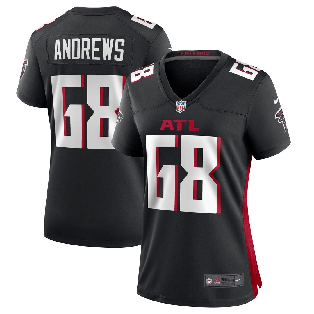 Josh Andrews Atlanta Falcons Women's Game Player Jersey - Black