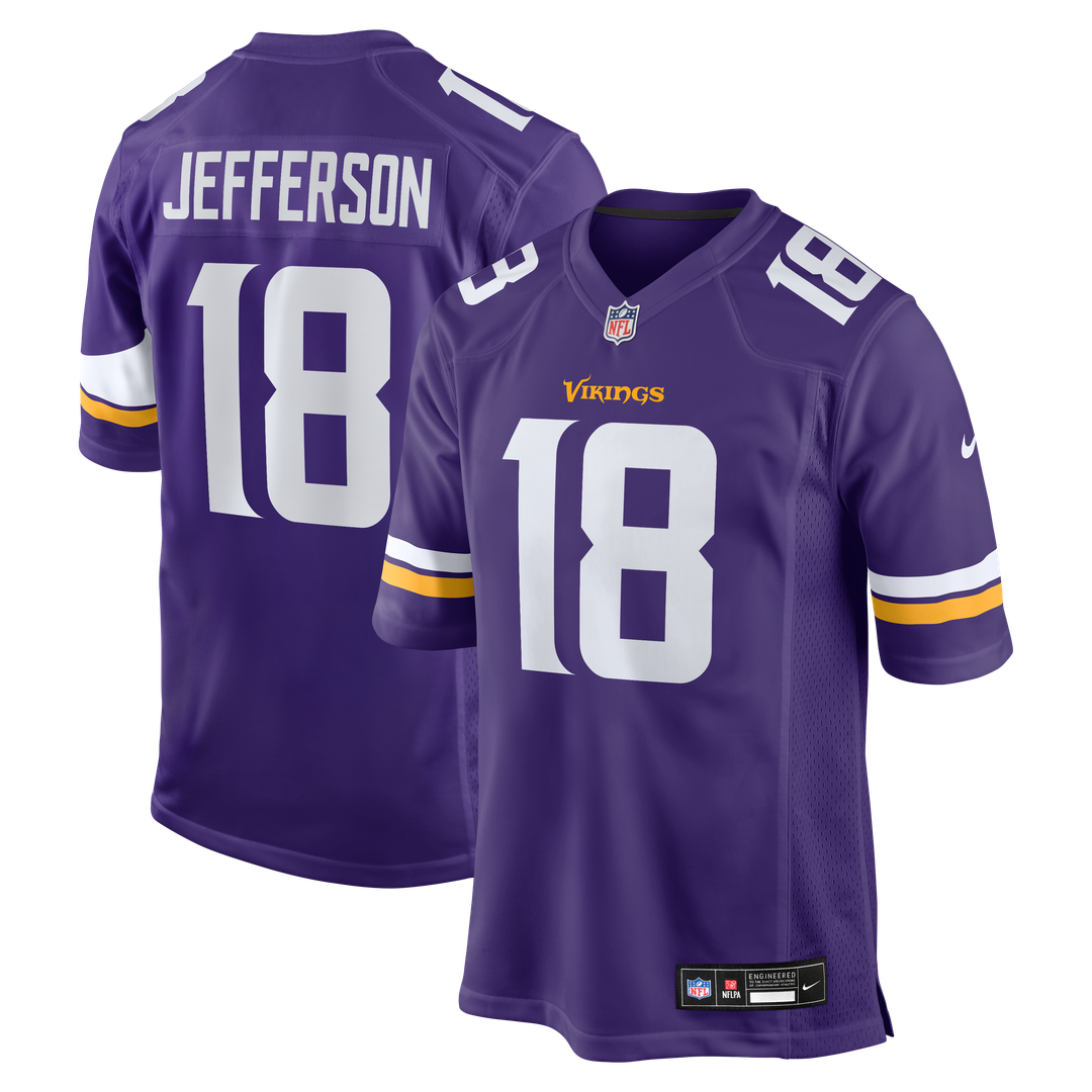 Justin Jefferson Minnesota Vikings Game Jersey - Purple