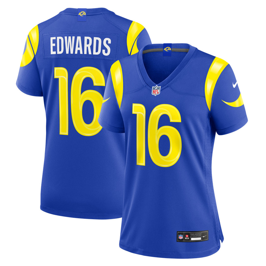Tru Edwards Los Angeles Rams Women's Team Game Jersey - Royal