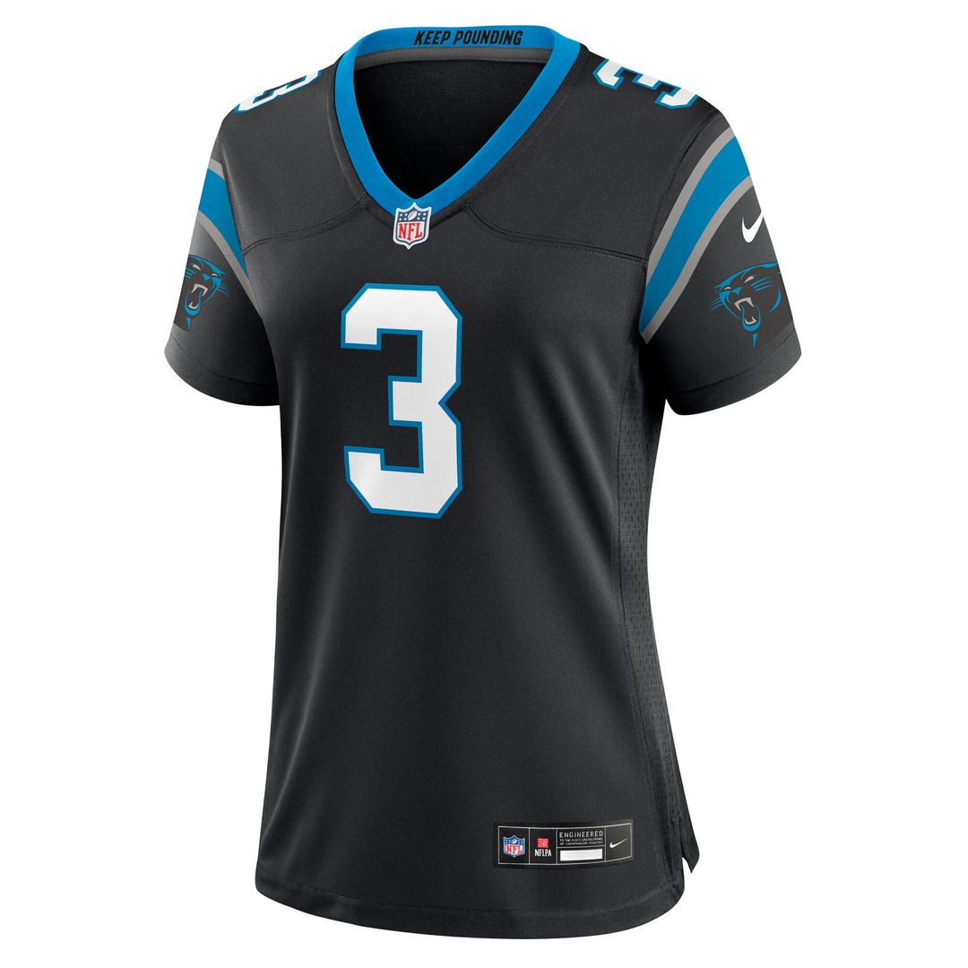 Princely Umanmielen Carolina Panthers Women's Team Game Jersey - Black