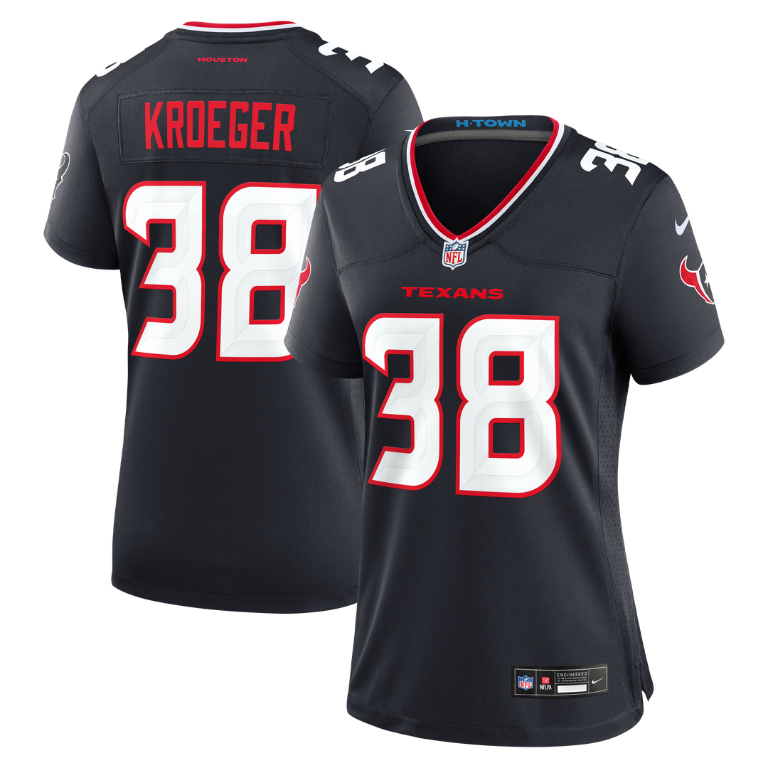 Kai Kroeger Houston Texans Women's Team Game Jersey - Navy