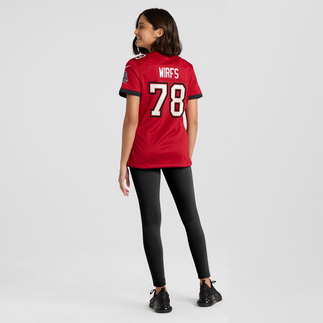 Tristan Wirfs Tampa Bay Buccaneers Women's Team Game Jersey - Red