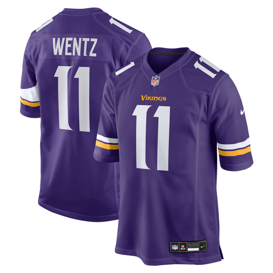 Carson Wentz Minnesota Vikings Team Game Jersey - Purple