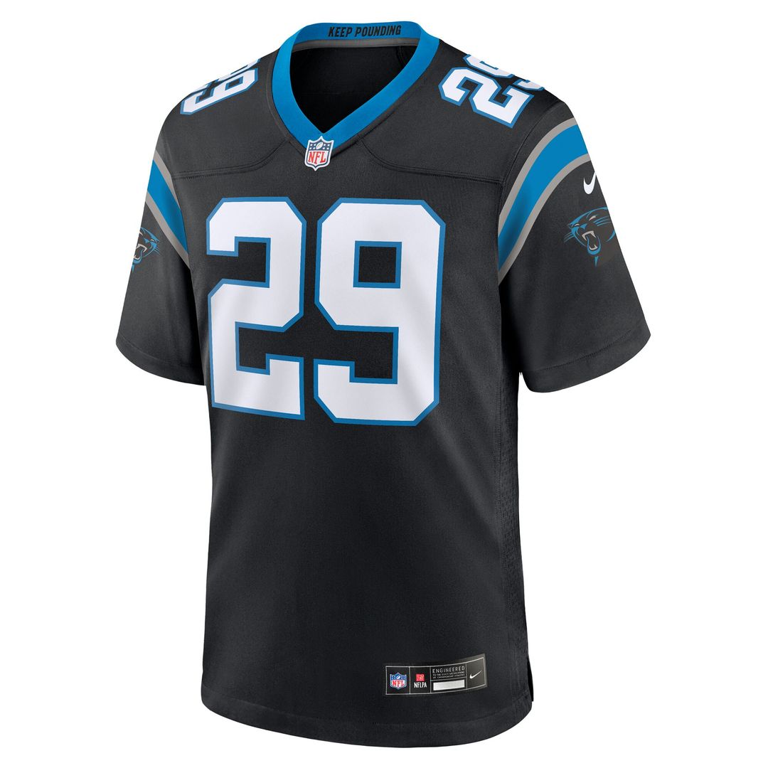 Akayleb Evans Carolina Panthers Team Game Jersey - Black