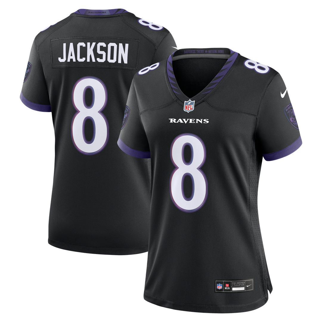 Lamar Jackson Baltimore Ravens Women's Alternate Game Jersey - Black