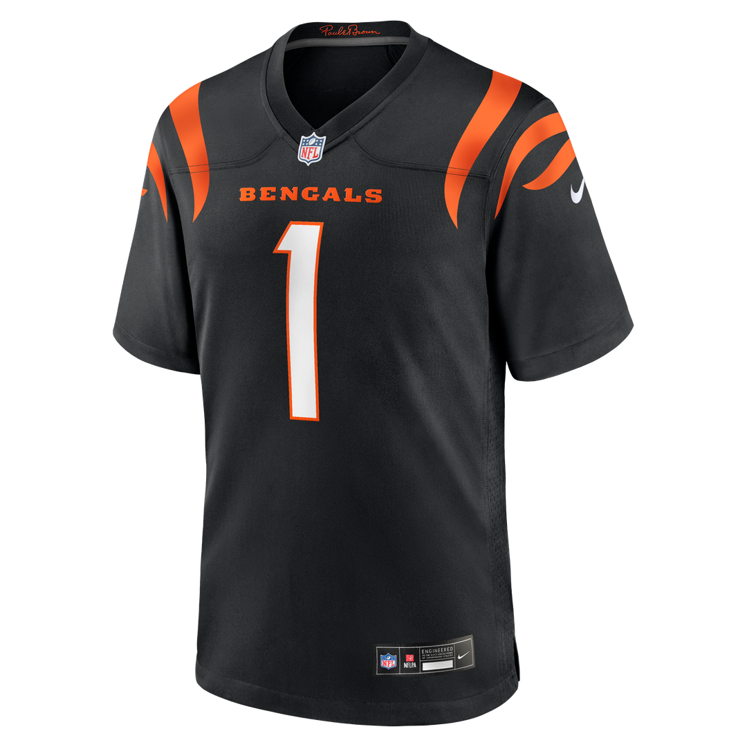Number 1 Groom Cincinnati Bengals Game Jersey - Black